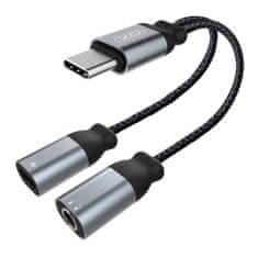 XO Avdio adapter Type-c v Type-c + Jack 3,5 mm XO NBR160B Bluetooth prenosna funkcija (črn)