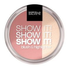 Gabriella Salvete Show It! Blush & Highlighter kompaktno rdečilo z osvetljevalcem 9 g Odtenek 02