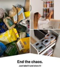 Deco Haus Kuhinjske posode za shranjevanje hrane za večkratno uporabo z nepredušnimi pokrovi – Plastika brez BPA– Komplet 24 posod - modra