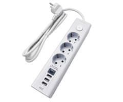 Well EXTS-3S3M-USBC4 električni podaljšek, 3x SCHUKO, 3x USB-A, 1x USB-C
