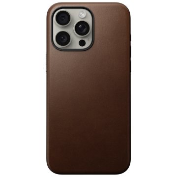Nomad Modern Leather Case, brown - iPhone 15 Pro Max
