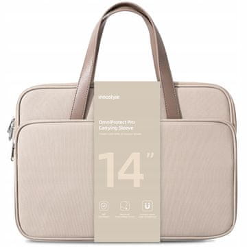Innostyle INNOSTYLE ŽENSKA TORBA ZA PRENOSNI RAČUNALNIK 14 VODOODPORNA OMNIPROTECT PRO BEIGE