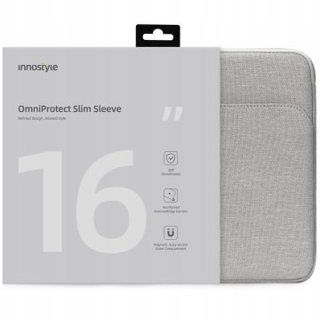 Innostyle INNOSTYLE TORBA ZA PRENOSNI RAČUNALNIK 15,6 16 VODOODPORNA TORBA OMNIPROTECT SLIM SIVA