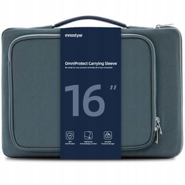 Innostyle INNOSTYLE TORBA ZA PRENOSNI RAČUNALNIK 15,6 16 VODOODPORNA TORBA OMNIPROTECT SIVA