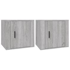 Vidaxl Nočna omarica 2 kosa Siva sonoma 50x39x47 cm