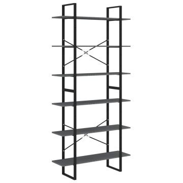 Vidaxl Visoka omara siva 100x30x210 cm trdna borovina