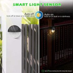 Netscroll 2-delni komplet vodoodpornih LED solarnih vrtnih luči, za stopnice, teraso, ograjo, osvetlitev vrtne potke, hitro polnjenje, prihranek pri stroških elektrike, avtomatski priklop, DecorativeLights
