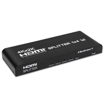 Qoltec aktivni razdelilnik 4 x HDMI 4K x 2K | 3,4 Gb/s | Visoka stabilnost