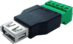KEDO USB konektor ženski Tip A z vijaki, 5pin