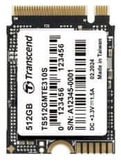 MTE310S 512GB M.2 2230 SSD, NVMe PCIe Gen4 x4, 3D TLC, brez DRAM-a, 3300 MB/s R, 1700 MB/s W