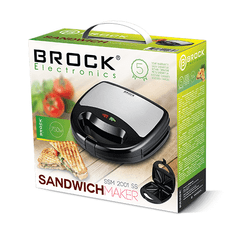 BROCK aparat za sendviče, srebrn (SSM 2001 SS)