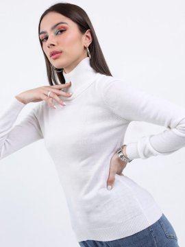 PANTONECLO Ženski pulover z visokim ovratnikom