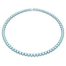 Swarovski Bleščeča ogrlica z modrimi cirkoni Matrix Tennis 5661187