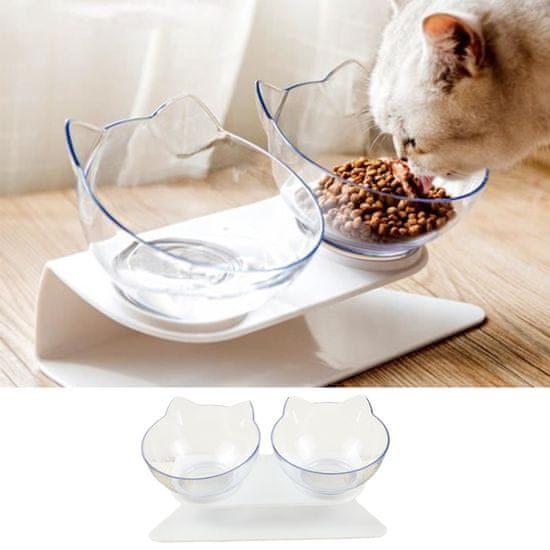 Petallure Set posod za mačke - udobno hranjenje, zasnova proti refluksu in zmanjševanju bruhanja