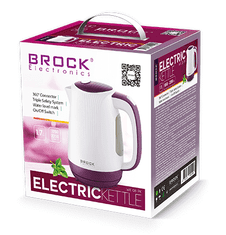BROCK električni grelnik vode, 1,7 l, belo-vijoličen (WK 08 PR)