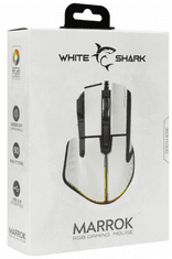 White Shark Marrok miška, gaming, bela (GM-9006)