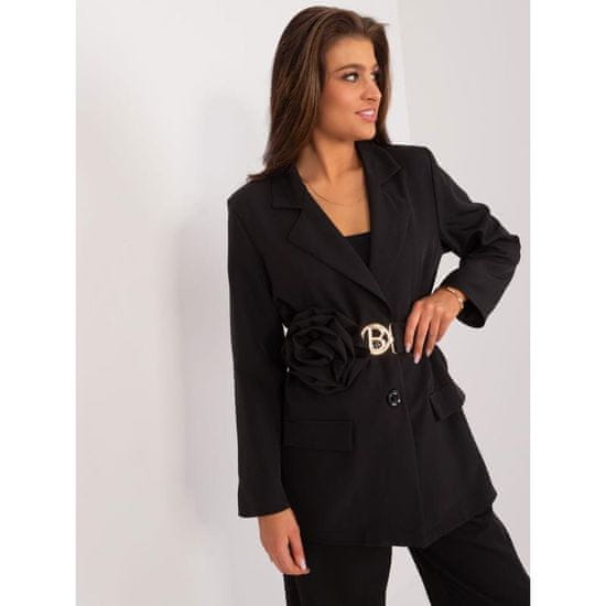 ITALY MODA Ženski enonadstropni suknjič črne barve DHJ-MA-18973.60_407380