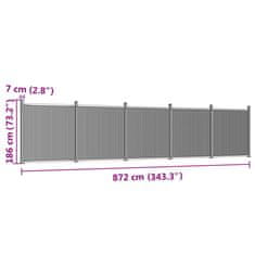 Vidaxl Ograjni panel rjav 872x186 WPC