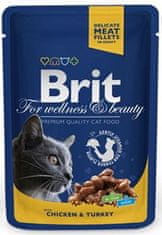 Brit BRIT Premium cat Kapsule Adult piščanec in puran 100 g