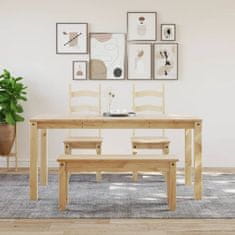 Vidaxl Jedilna klop Panama 105x30x45 cm trdna borovina