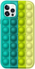 Nemo Ohišje IPHONE 11 PRO MAX Fleksibilno ohišje Push Bubble zeleno-rumeno