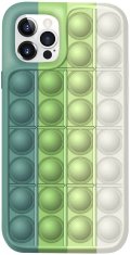 Nemo Ohišje IPHONE 12 PRO MAX Fleksibilno ohišje Push Bubble Case zeleno-belo