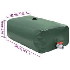 Vidaxl Rezervoar za vodo s pipo zložljiv 1500 L PVC