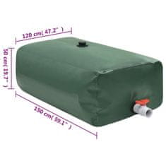 Vidaxl Rezervoar za vodo s pipo zložljiv 1000 L PVC