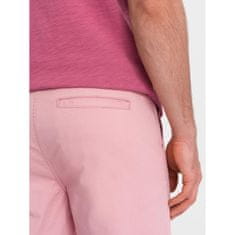 OMBRE Moške kratke hlače iz džinsa z rožnatim robom V8 W421 MDN125180 L