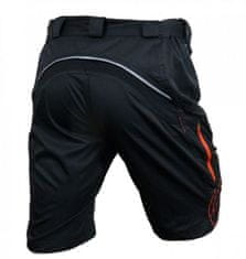HAVEN Moške kratke hlače NAVAHO SLIMFIT črne/rdeče s kolesarsko podlogo - M