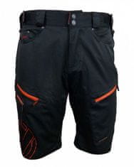 HAVEN Moške kratke hlače NAVAHO SLIMFIT črne/rdeče s kolesarsko podlogo - XL
