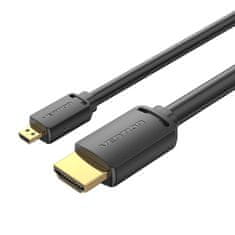 Vention Kabel HDMI-D moški na HDMI-A moški Vention AGIBF 1m, 4K 60Hz (črn)