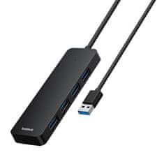 BASEUS Vozlišče 4v1 Baseus UltraJoy Lite USB-A do USB 3.0 1m (črno)