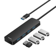 BASEUS Vozlišče 4v1 Baseus UltraJoy Lite USB-A do USB 3.0 1m (črno)
