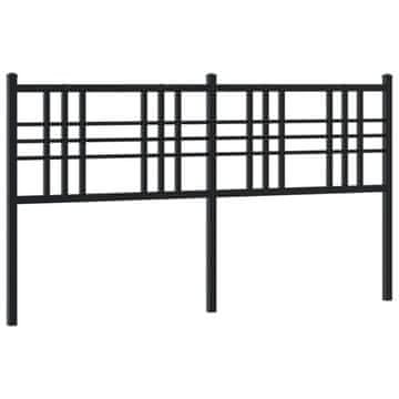 Vidaxl Kovinsko nadomestno vzglavje črno 160 cm