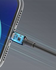 Innostyle INNOSTYLE JAZZY USB LIGHTNING MFI KABEL ZA HITRO POLNJENJE ZA IPHONE KEVLAR 2M ČRN