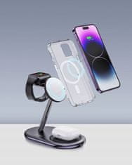 Innostyle INNOSTYLE MAGSTATION 3-V-1 INDUKCIJSKI POLNILEC ZA MAGSAFE IPHONE AIRPODS WATCH POLNILNA POSTAJA ČRNA