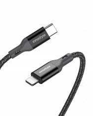 Innostyle INNOSTYLE POWERFLEX USB-C LIGHTNING MFI KABEL ZA HITRO POLNJENJE ZA IPHONE KEVLAR 2M ČRN