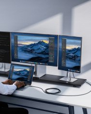 Innostyle INNOSTYLE POWERFLEX ULTRA KABEL USB-C HITRO POLNJENJE THUNDERBOLT 10GBPS 100W KEVLAR 2M ČRNA