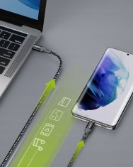 Innostyle INNOSTYLE POWERFLEX USB-C KABEL ZA HITRO POLNJENJE ZA IPHONE SAMSUNG 3A 60W KEVLAR 2M ČRN