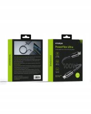 Innostyle INNOSTYLE POWERFLEX ULTRA KABEL USB-C HITRO POLNJENJE THUNDERBOLT 10GBPS 100W KEVLAR 2M ČRNA