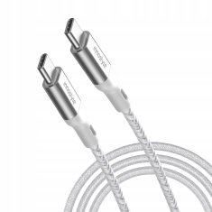 Innostyle INNOSTYLE POWERFLEX USB-C KABEL ZA HITRO POLNJENJE ZA IPHONE SAMSUNG 3A 60W KEVLAR 2M SREBRN