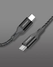 Innostyle INNOSTYLE POWERFLEX USB-C KABEL ZA HITRO POLNJENJE ZA IPHONE SAMSUNG 3A 60W KEVLAR 2M ČRN