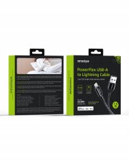 Innostyle INNOSTYLE POWERFLEX USB LIGHTNING MFI KABEL ZA HITRO POLNJENJE ZA IPHONE KEVLAR 2M ČRN
