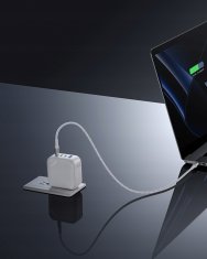 Innostyle INNOSTYLE SUPER CUBE MOČAN HITRI POLNILEC GAN TRAVEL EU US UK AU 4X USB USB-C 100W BELA