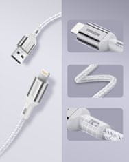 Innostyle INNOSTYLE POWERFLEX USB LIGHTNING MFI KABEL ZA HITRO POLNJENJE ZA IPHONE KEVLAR 2M SREBRN