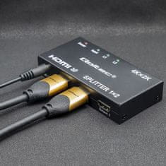 Aktivni razdelilnik Qoltec 2 x HDMI 4K x 2K | 3,4 Gb/s | Visoka stabilnost