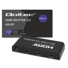 Aktivni razdelilnik Qoltec 2 x HDMI 4K x 2K | 6 Gb/s | 60 Hz | Visoka stabilnost