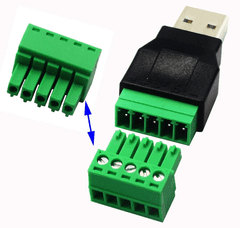 KEDO USB konektor moški Tip A z vijaki, 5pin