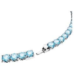 Swarovski Bleščeča ogrlica z modrimi cirkoni Matrix Tennis 5661187